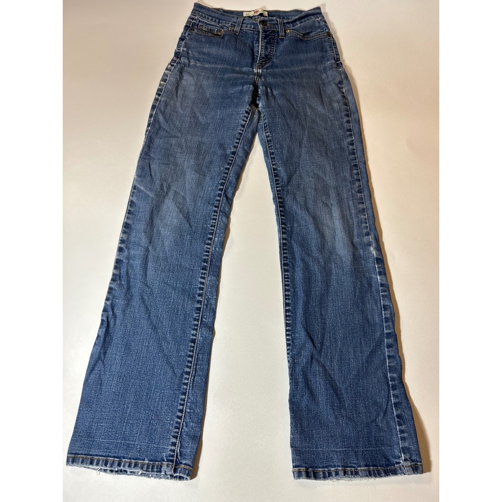Levis 512 Perfectly Slimming Jeans Womens 6L W28 L34 Blue Fair Bootcut Denim